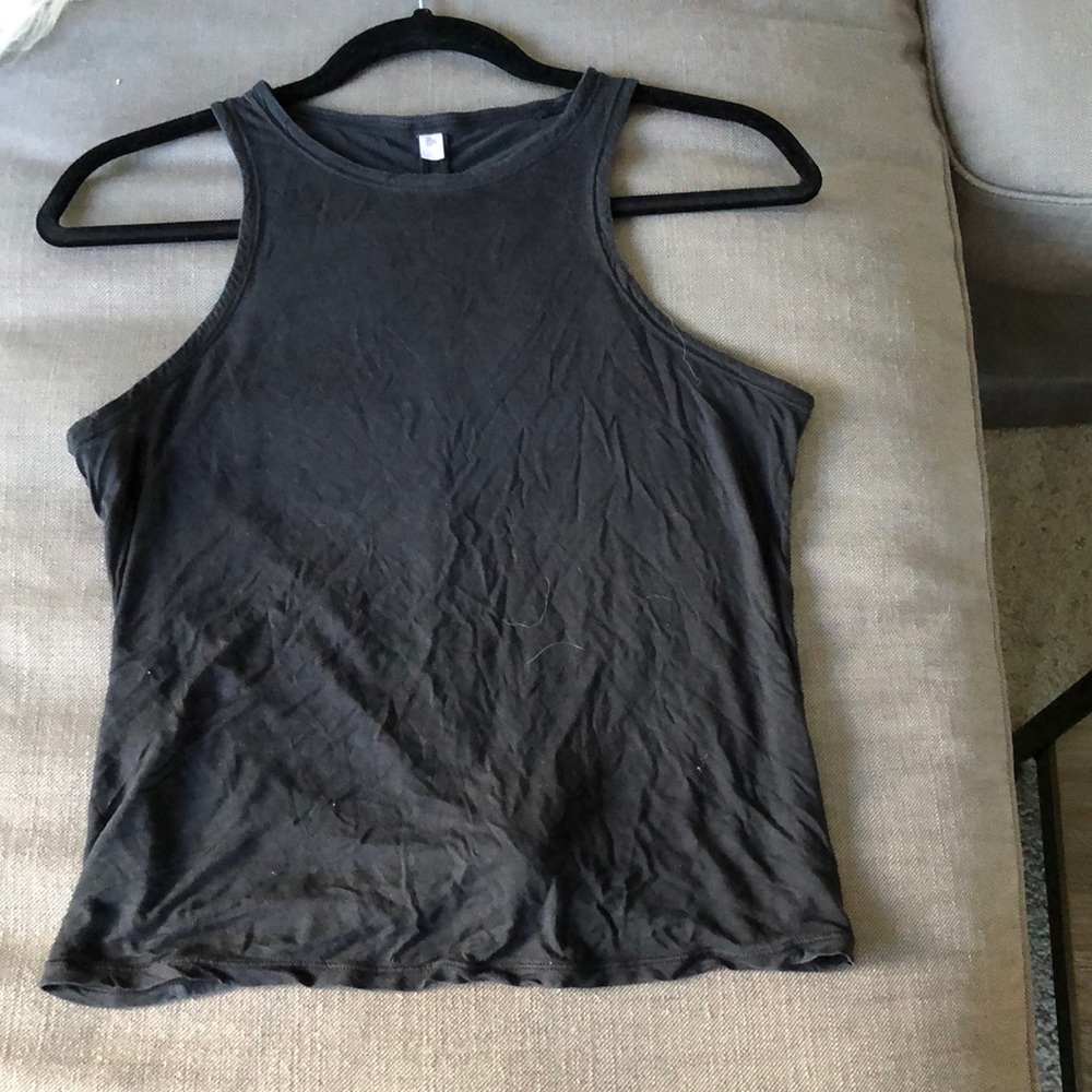 Black tie workout top